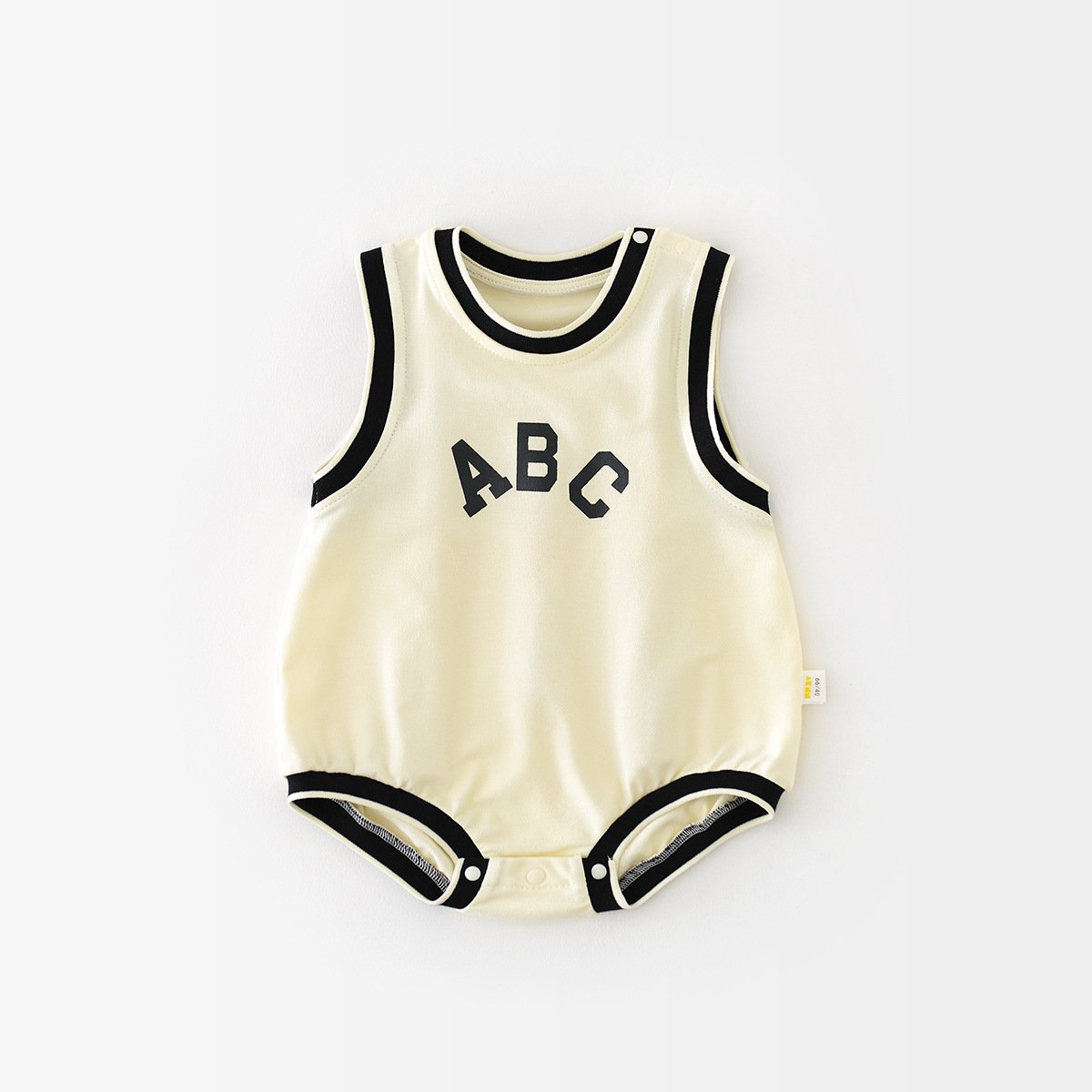 Cute Sleeveless Cotton Summer Baby Bodysuit.