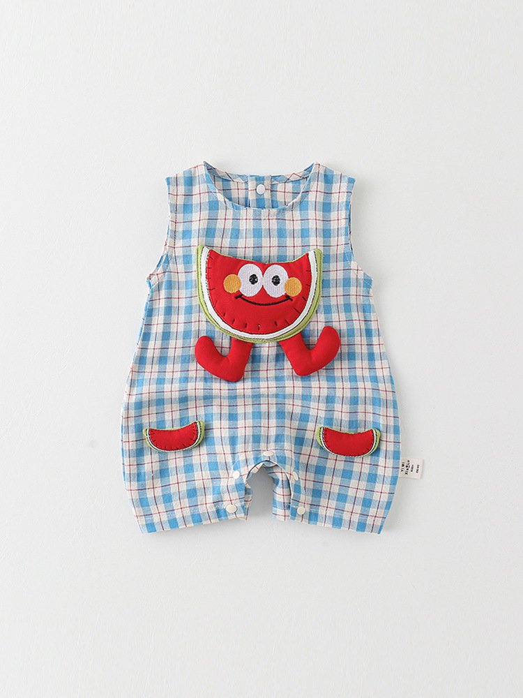 Cute Summer Baby Hare Print Sleeveless Romper
