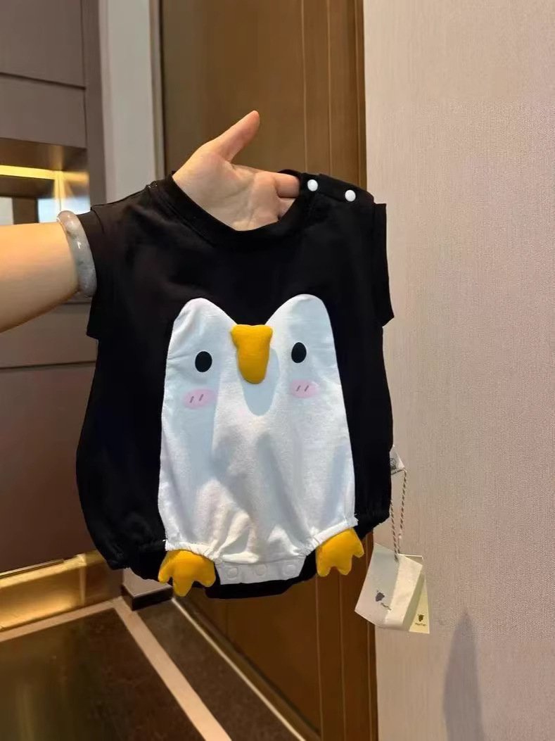 Sleeveless Cute Penguin Onesie for Infants and Toddlers