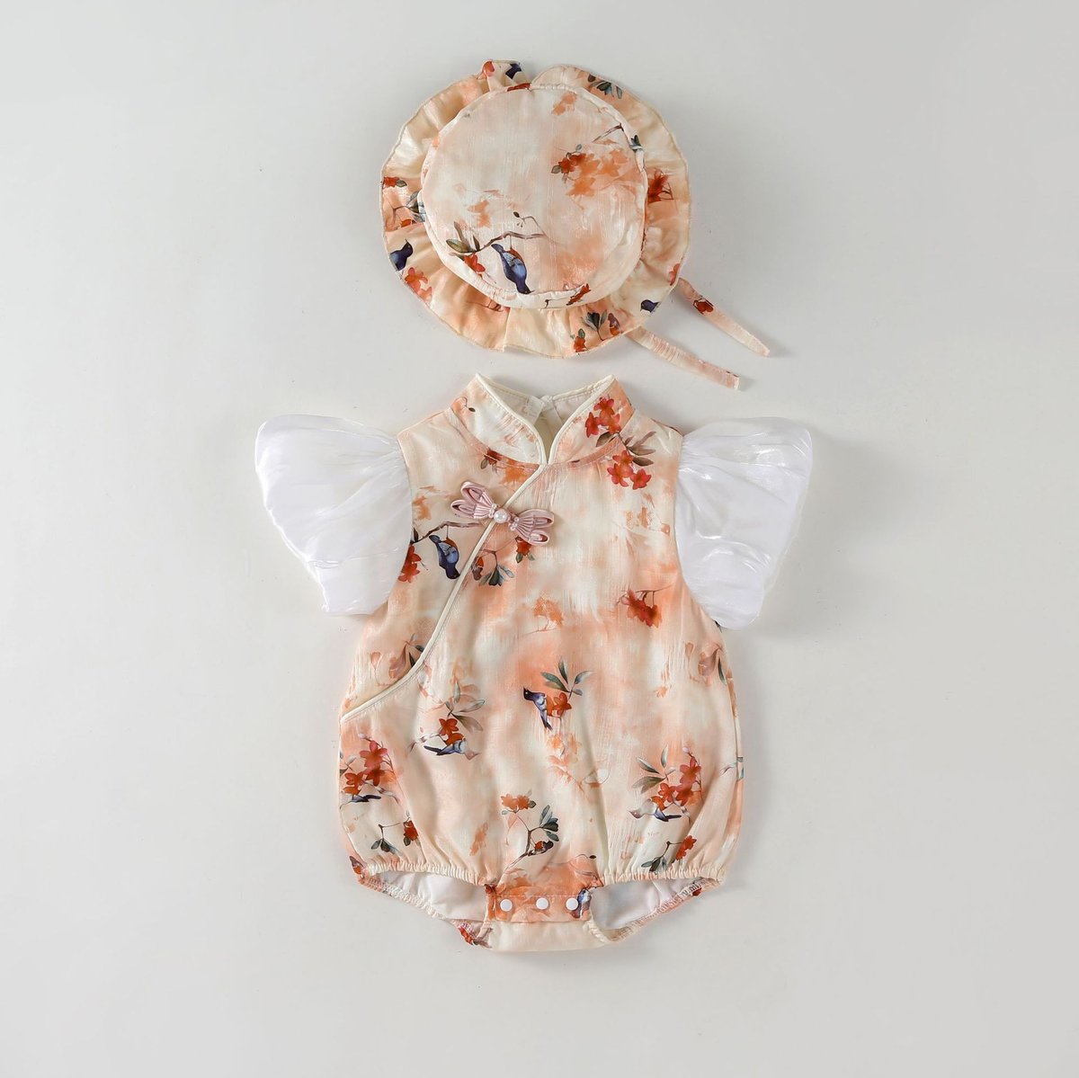 Summer baby girl Chinese-style romper