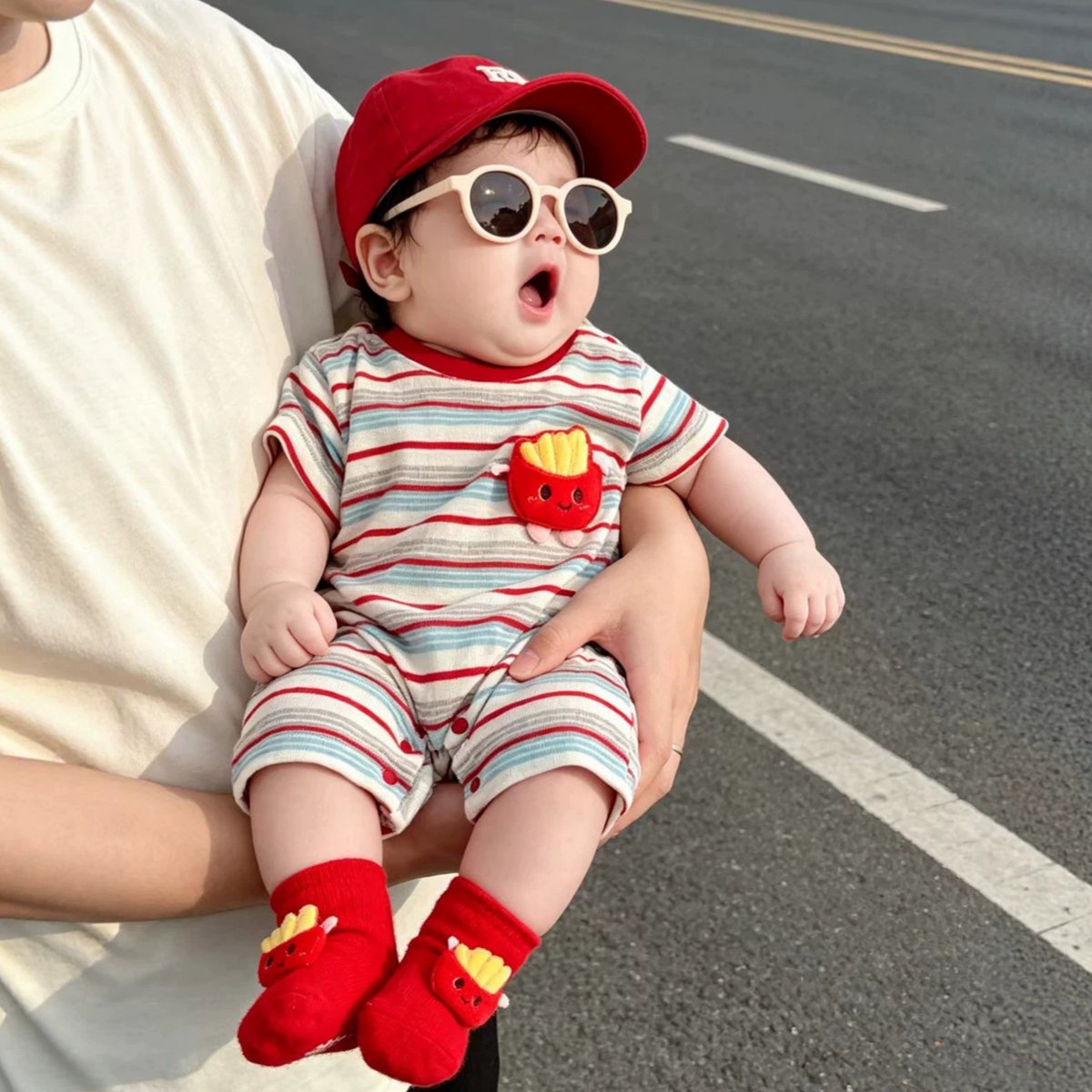 Cute French Fries Doll Jumpsuit for Boys and Girls