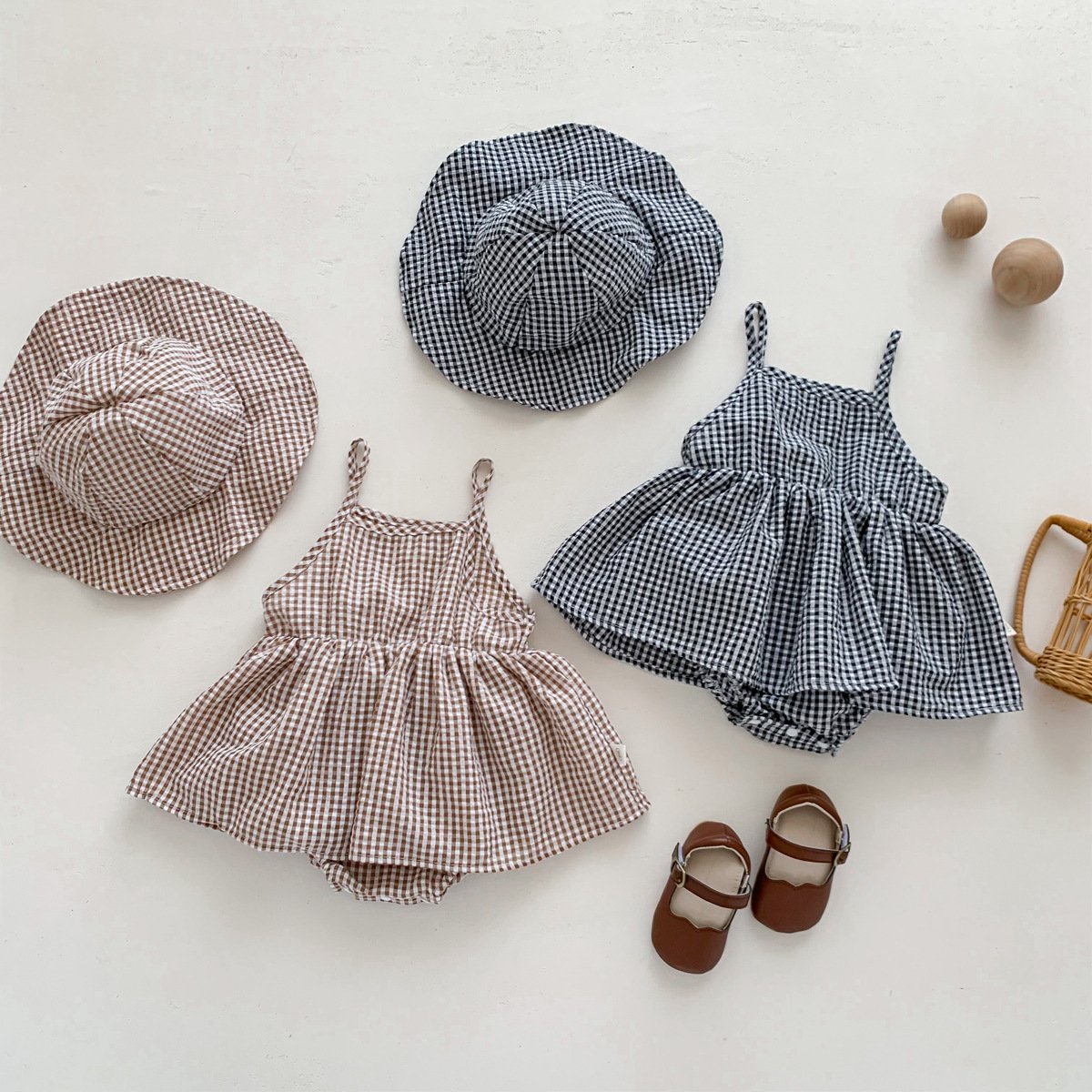Cute Baby Plaid Romper