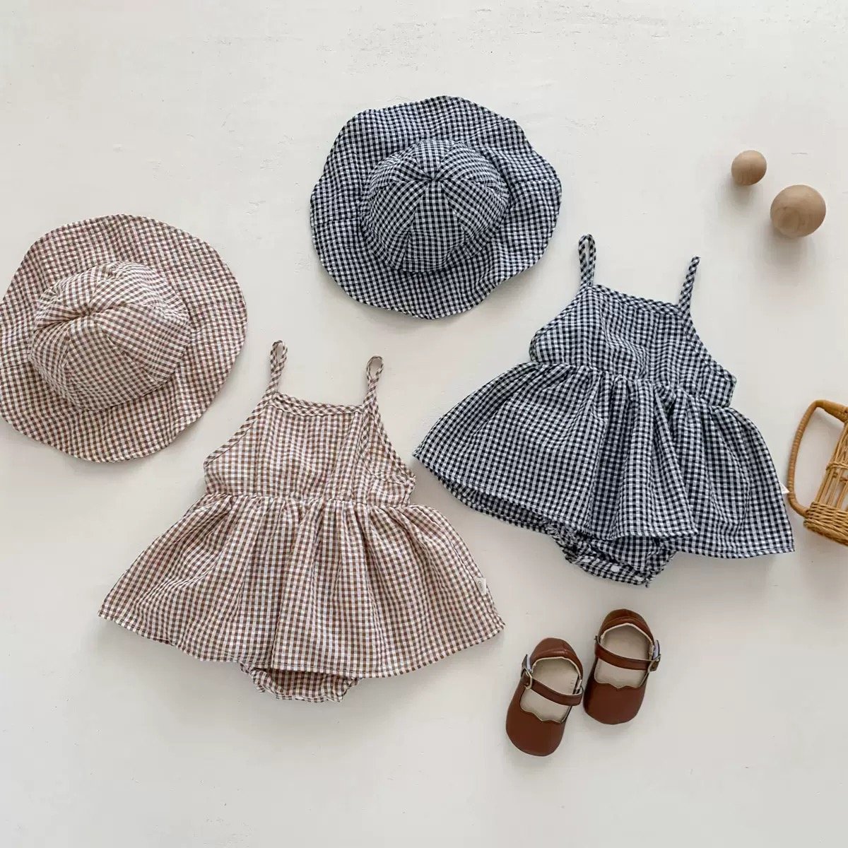 Cute Baby Plaid Romper
