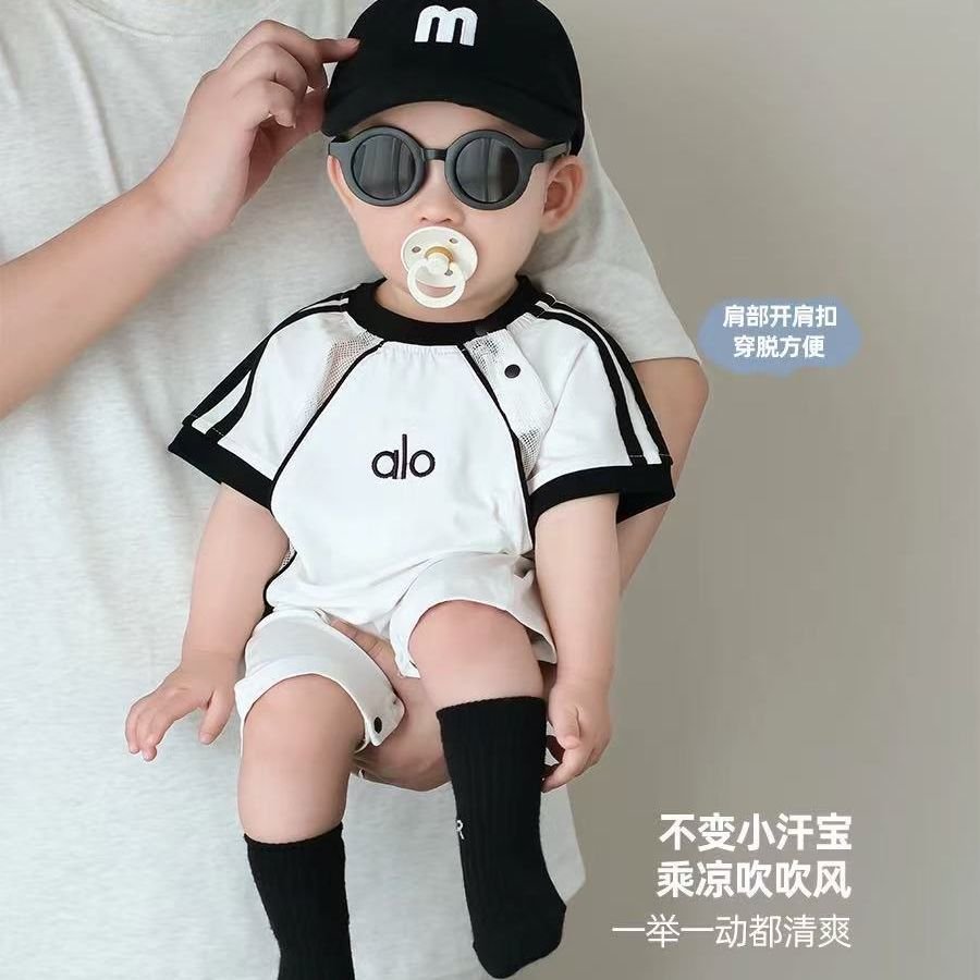 Cute Short-Sleeve Summer Baby Romper
