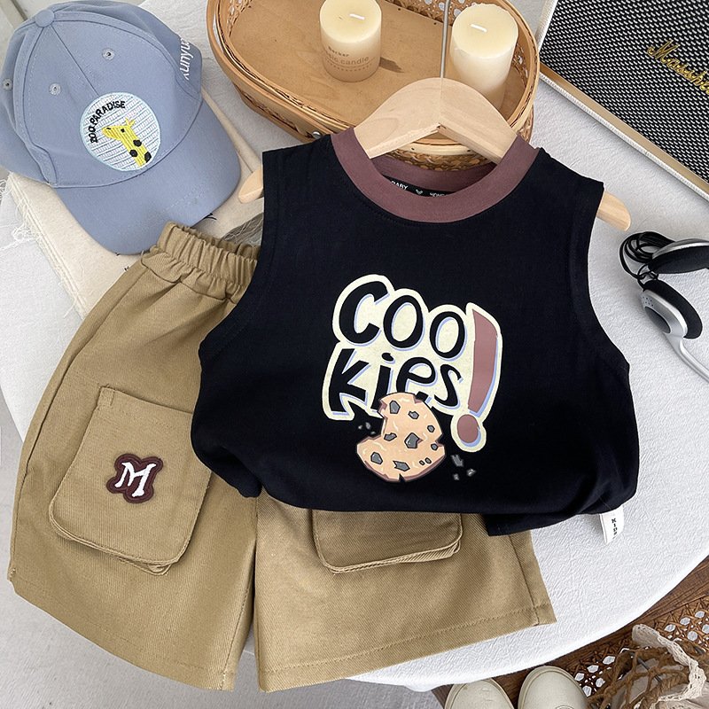 Boys' Summer Two-Piece Striped Outfit