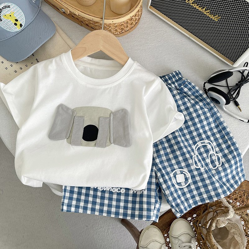 Cute Koala Kids' Summer Short-Sleeve Two-Piece Set