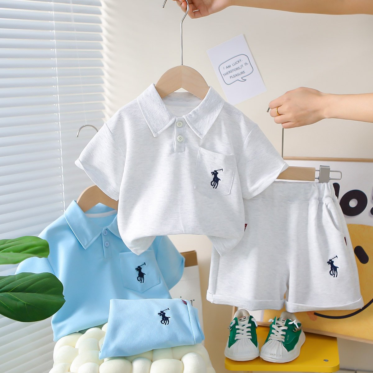 Boys' Stylish Polo Summer Two-Piece Set