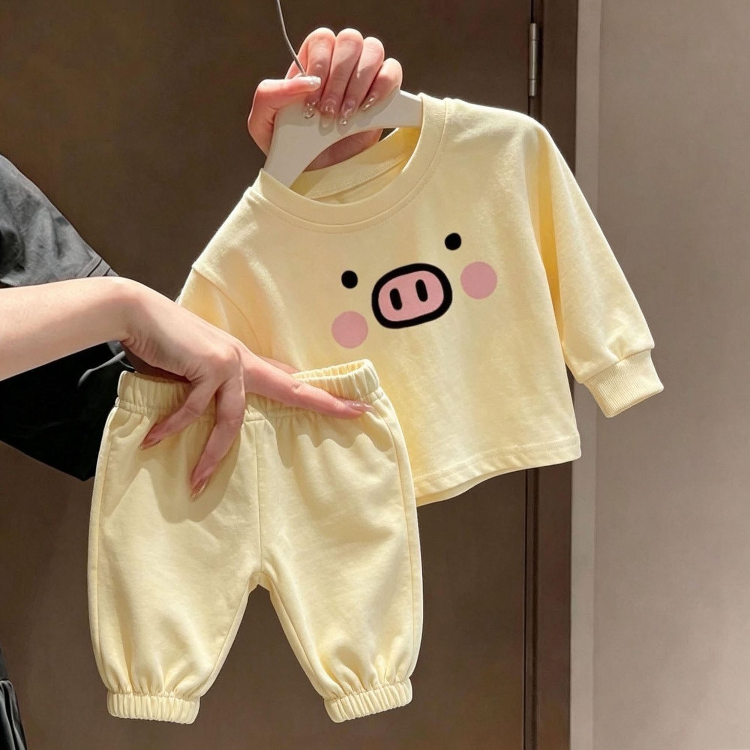 Toddler Cartoon Pullover 2-Piece Clothing Set