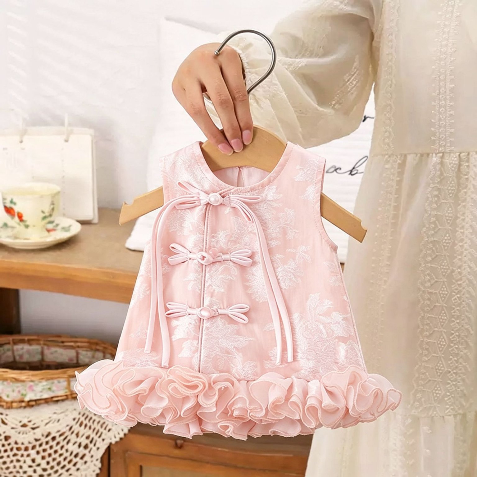 Pink New Chinese Baby Princess Dress