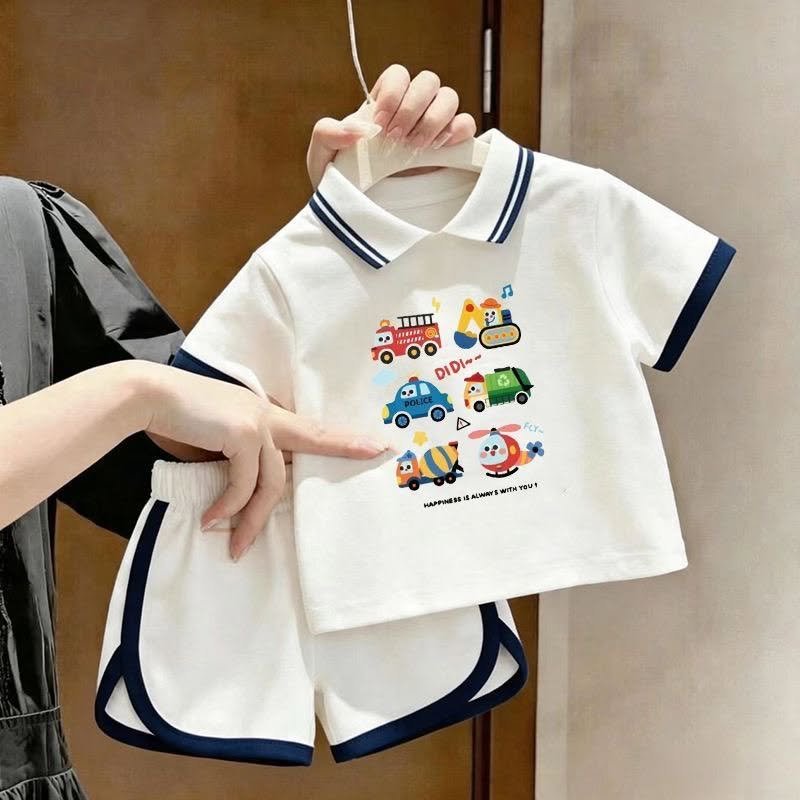 Baby Cotton Polo & Shorts Set
