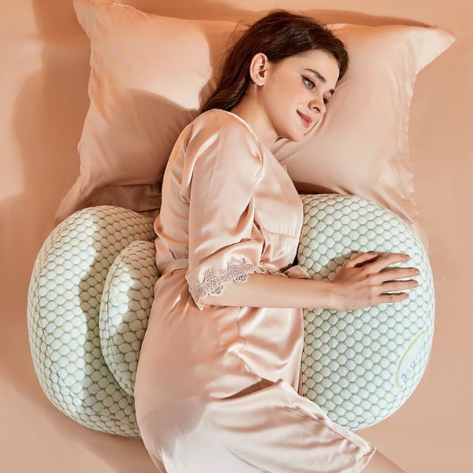 Pregnant women's pillow waist side sleeping side sleeping belly pillow summer U-shaped sleeping artifact supplies waist pillow pregnancy sleeping pad