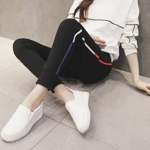 fashion webbing casual belly pants harem pants pregnant women sports pants