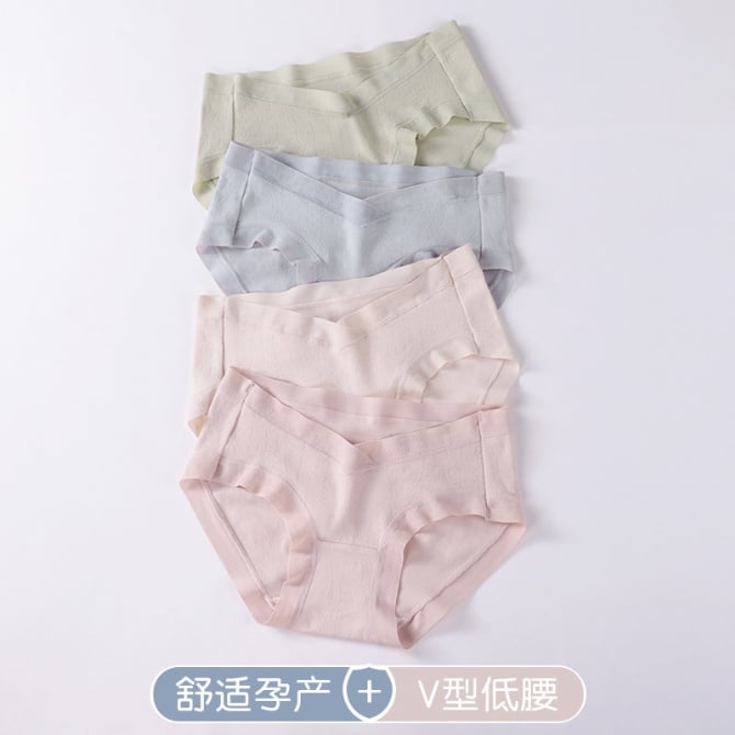 Women's panties pure cotton antibacterial low waist belly support ( one set 3pcs)