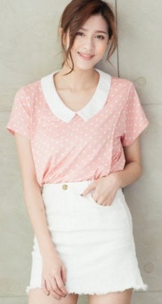 Maternity wear short-sleeved cotton suckling shirt