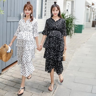 Large size women's Korean version of the loose long skirt