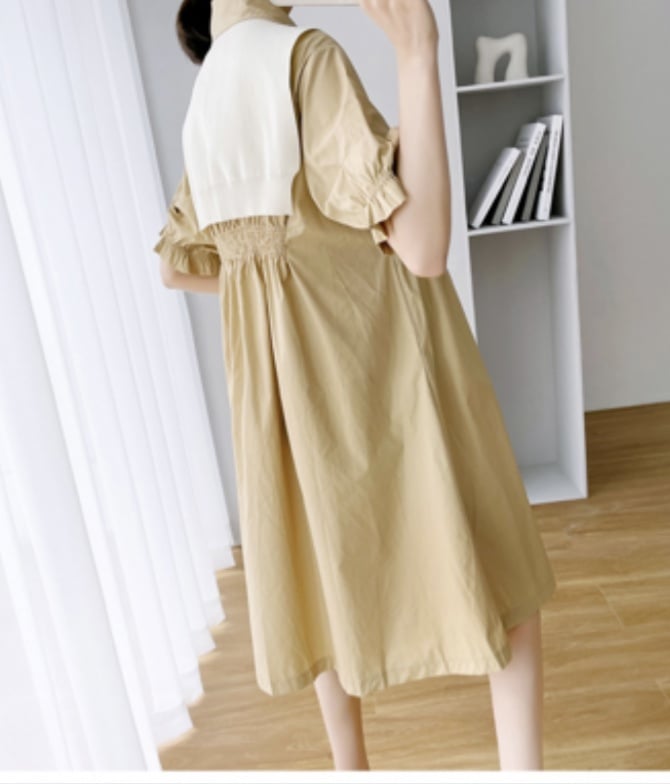 Maternity dress short-sleeved dress with shawl