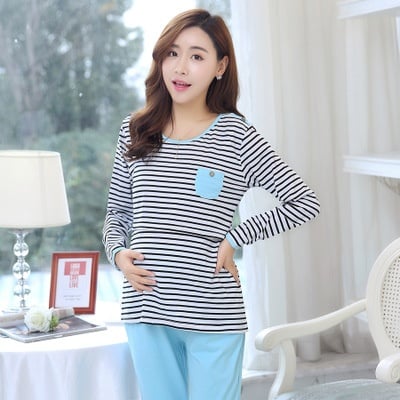 Breastfeeding breastfeeding home service suit sportswear long-sleeved trousers