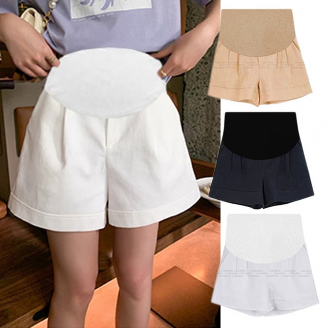 Pregnant woman retro high-waisted loose casual A-line wide-leg shorts new internet celebrity summer slimming pants