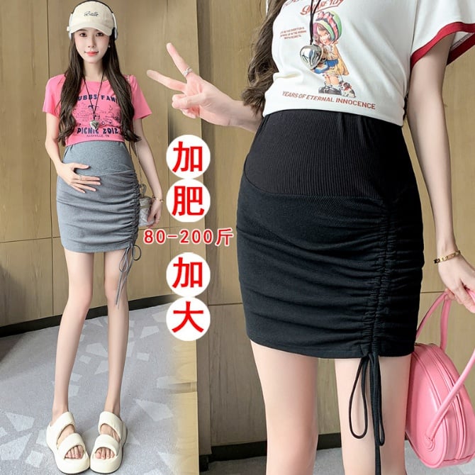 Maternity support belly pencil skirt