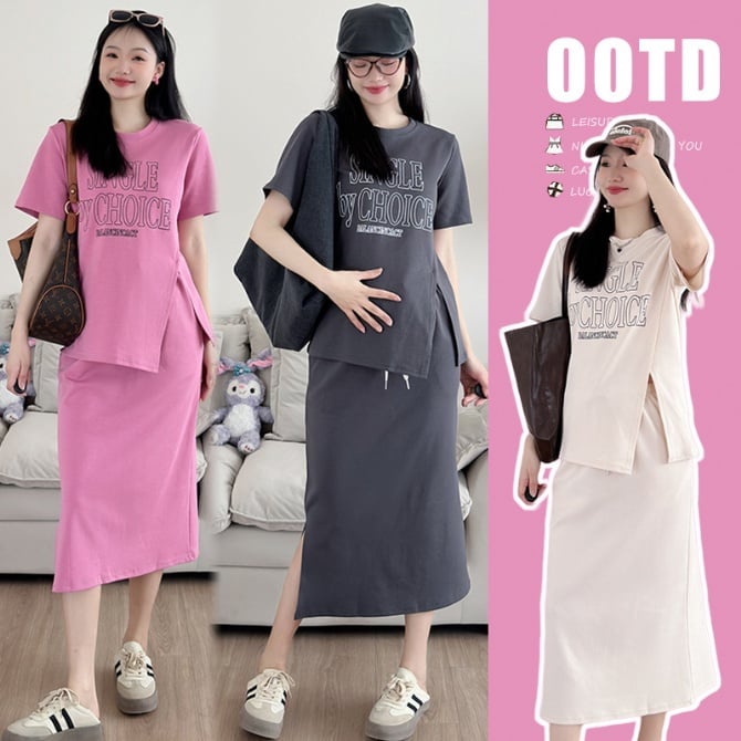 Maternity Casual Two-Piece Set