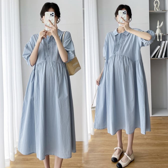 Maternity loose-fitting plus-size women's dress