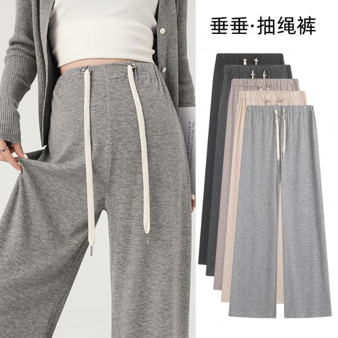 Maternity pants without belly support, casual wide-leg pants