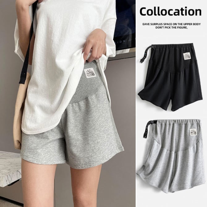 Plus-size Maternity Belly Support Shorts (3-inch Inseam)