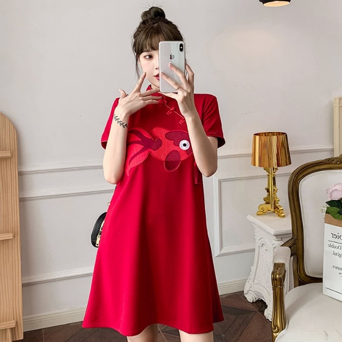 Modernized Maternity Cheongsam