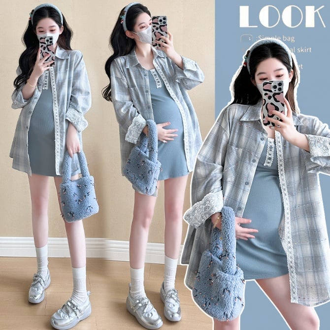 Maternity Two-Piece Dress Set