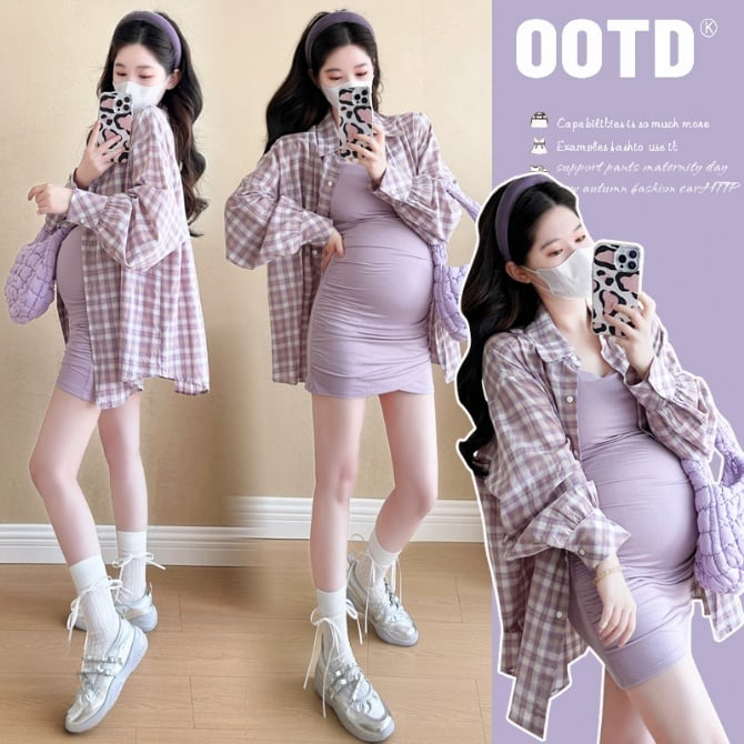 Pregnancy dress two-piece set