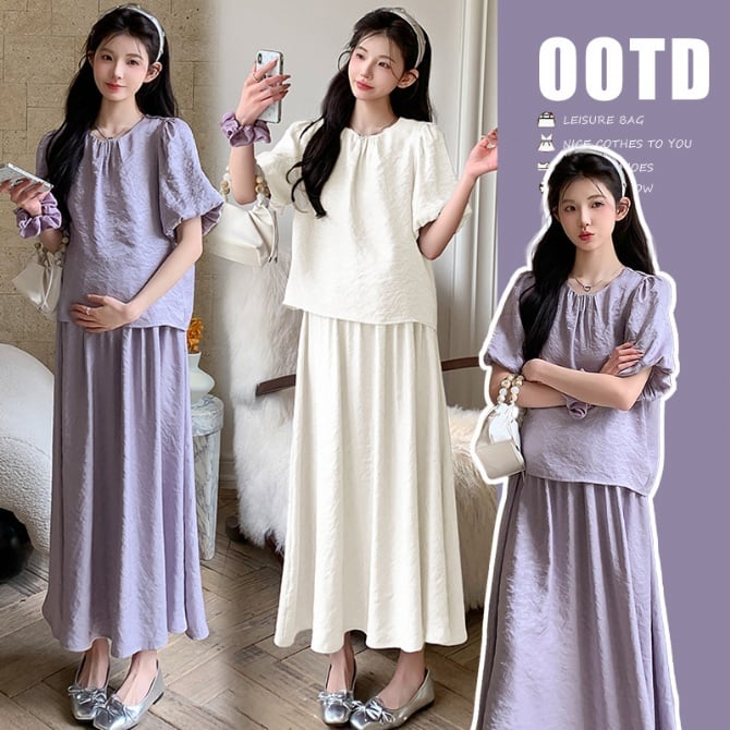 Maternity Set – French Satin Sweet & Slimming Design