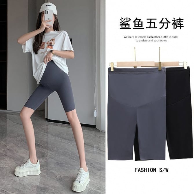 Maternity 5-Inch Yoga Sharkskin Shorts