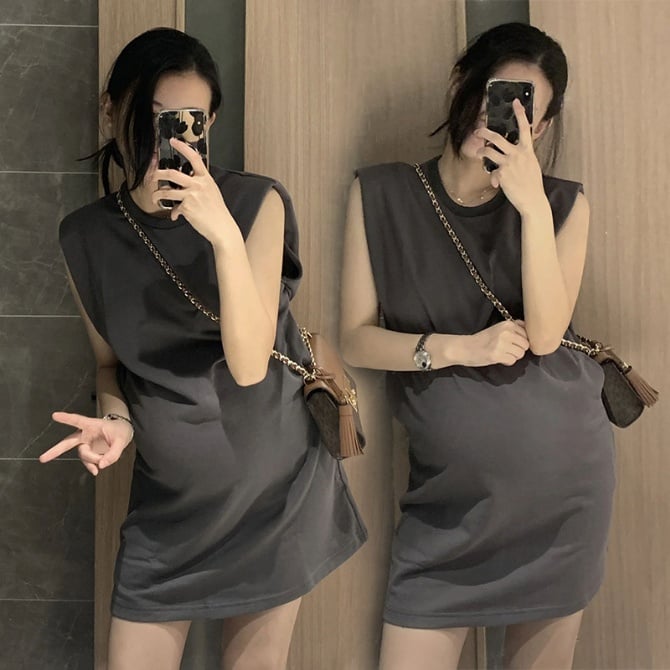 Casual Maternity T-Shirt Dress – Soft & Comfortable