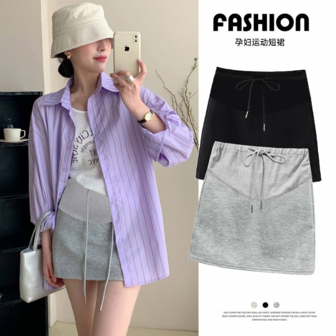Maternity A-Line Skort – Sporty, Versatile, with Anti-Exposure Shorts