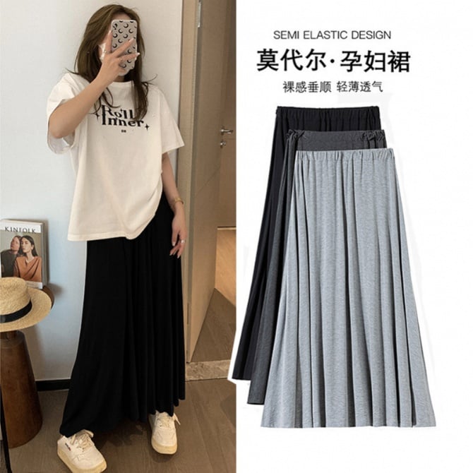 Maternity Modal Midi Skirt"