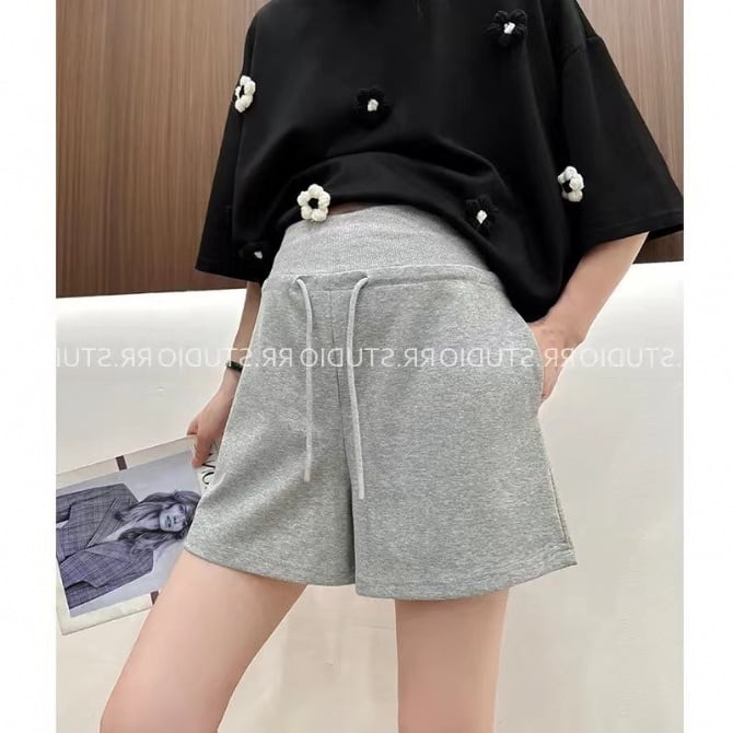 Adjustable Drawstring Maternity Shorts