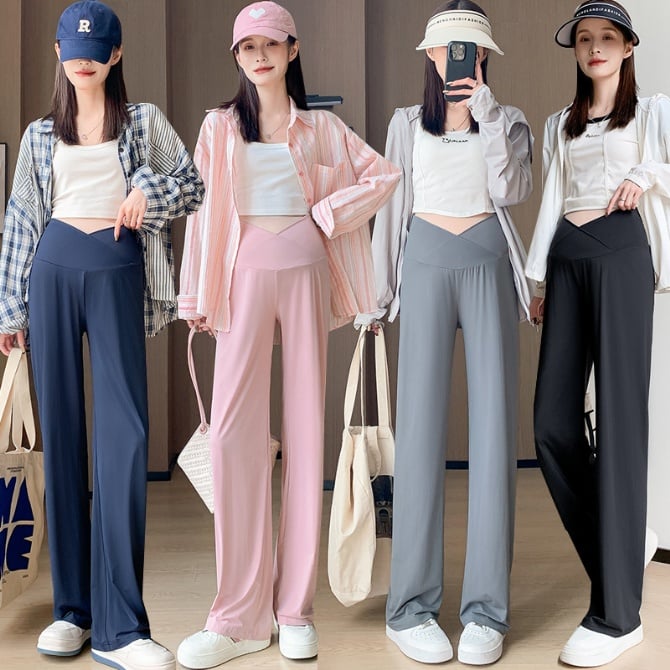 Maternity UPF 50+ Low-Waist Wide-Leg Sun Protection Pants