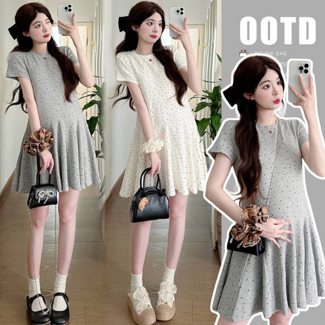 Maternity Polka Dot Dress for Women
