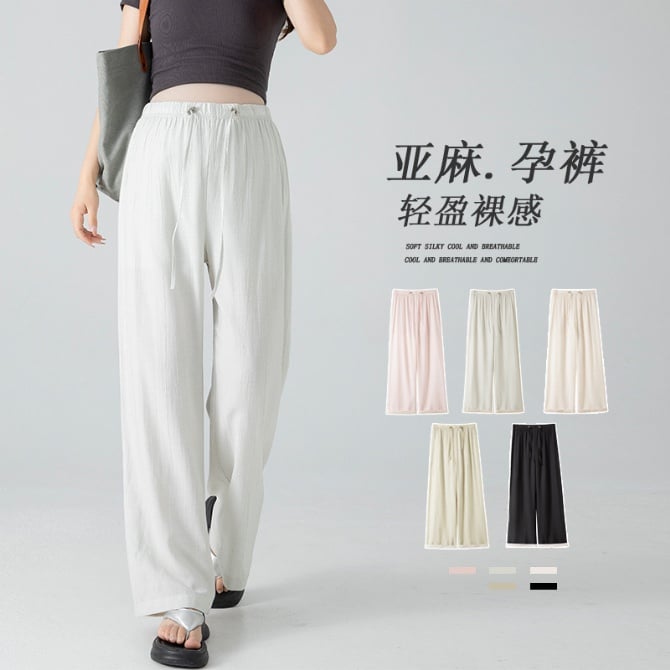 Summer Maternity Linen Pants