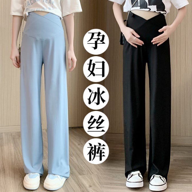 Maternity Summer Thin Wide-Leg Pants