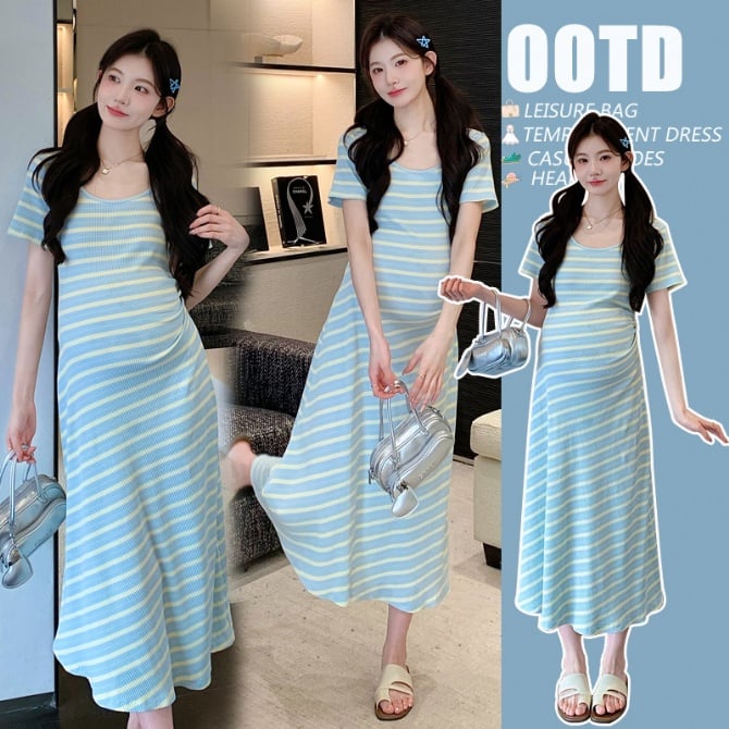 French Style Maternity Dress