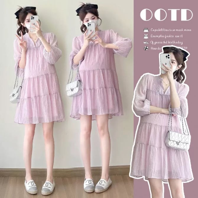 Korean-style airy sweet fairy dress