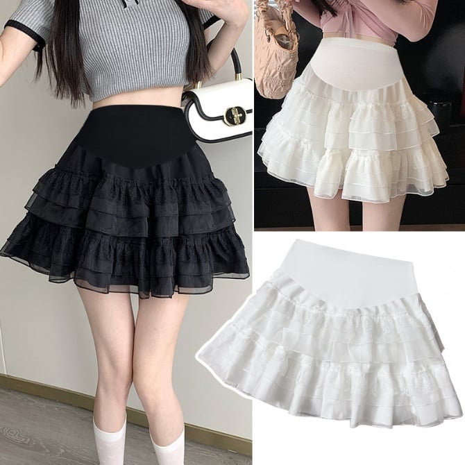 Maternity Summer High-Waist A-line Skirt