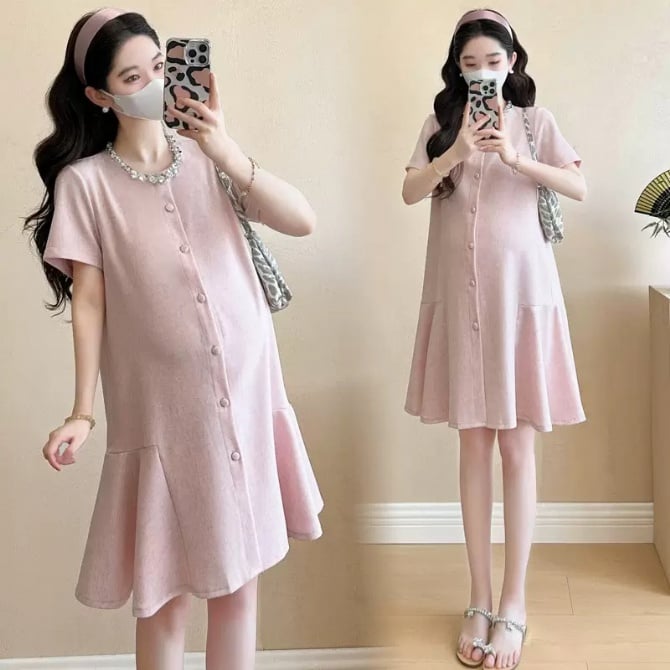 Sweet Luxury Sequin Midi Maternity Dress