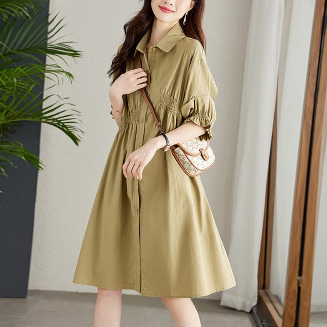 Maternity Midi Shirt Dress