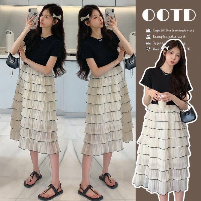 Chanel-Inspired Maternity Dress