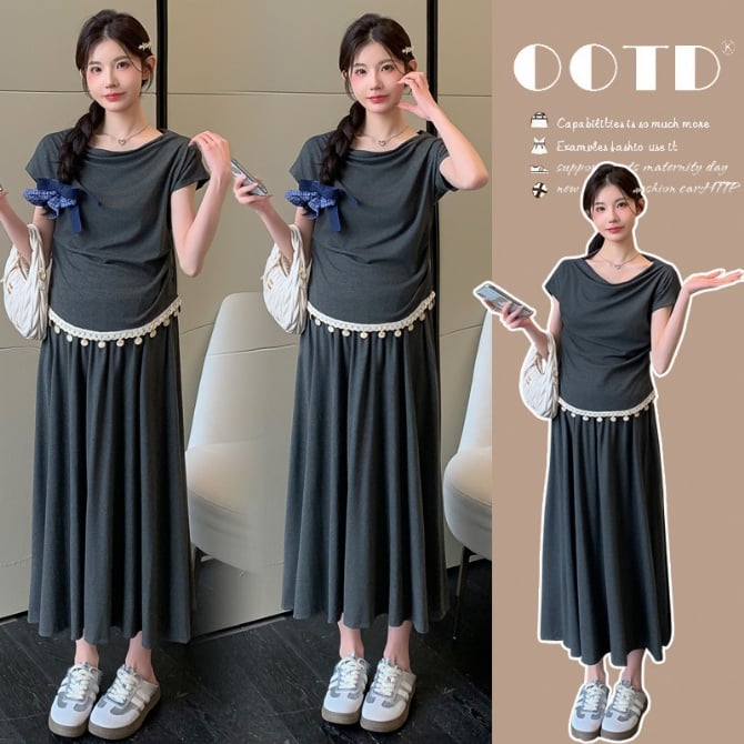 Korean Style Maternity Summer Set