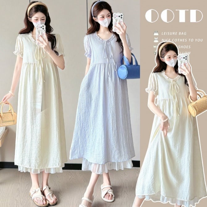Maternity Loose Slimming Long Dress