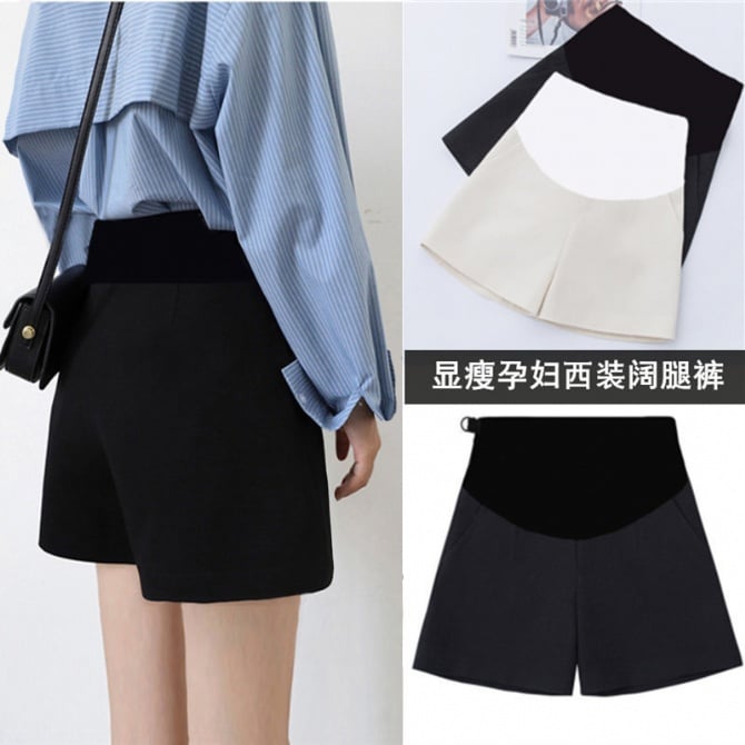 Casual Maternity Wide-Leg Pants