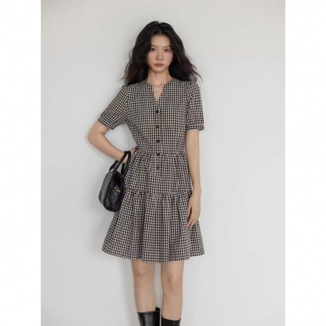 Summer V-Neck Nursing Dress for Women